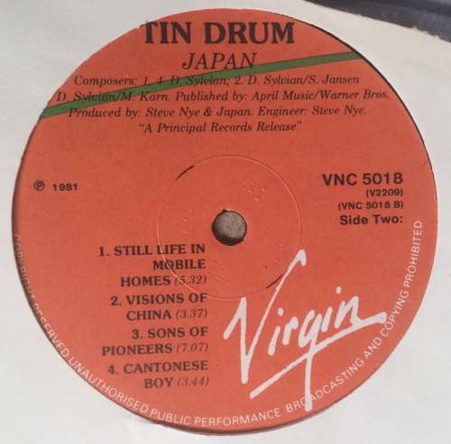 Japan....Tin Drum.....synth-pop.....sleeve vgc with original wrapping, vinyl no issues