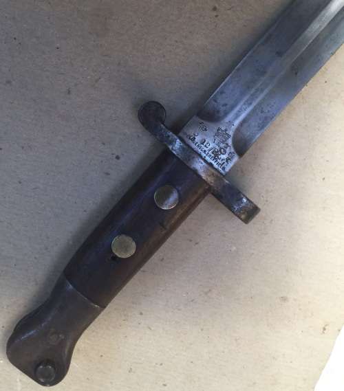Boer War - WW1 British 1888 Mark 1 Type 2 bayonet, for Enfield Lee Metford