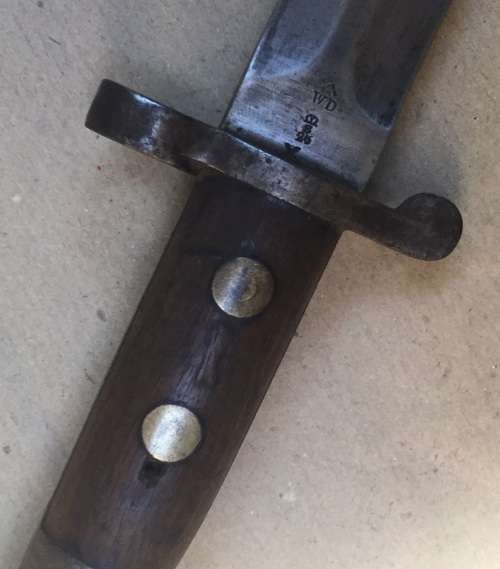 Boer War - WW1 British 1888 Mark 1 Type 2 bayonet, for Enfield Lee Metford