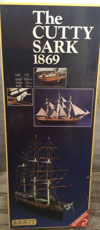 Cutty Sark 1:78 scale model. Box has been opened but small contents still within sealed packets