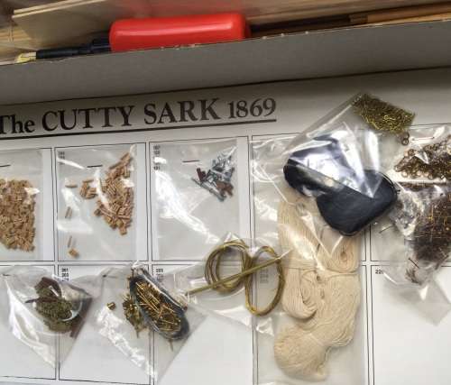 Cutty Sark 1:78 scale model. Box has been opened but small contents still within sealed packets