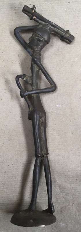 Burkina Faso brass/bronze figurine 212 mm height