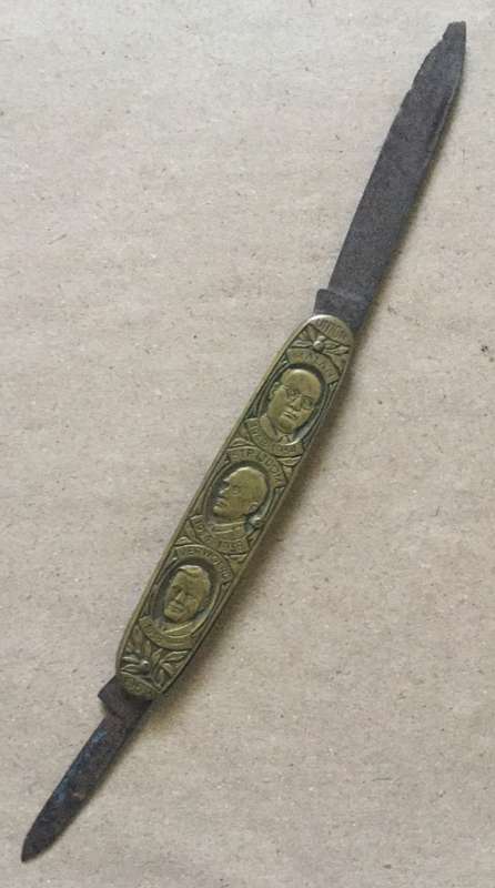 Botha - Verwoerd 1910-60 Union knife....brass case, blades sloppy