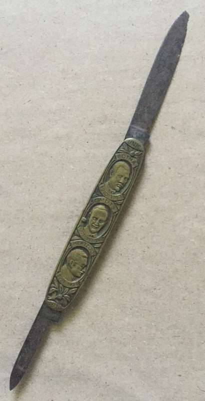 Botha - Verwoerd 1910-60 Union knife....brass case, blades sloppy