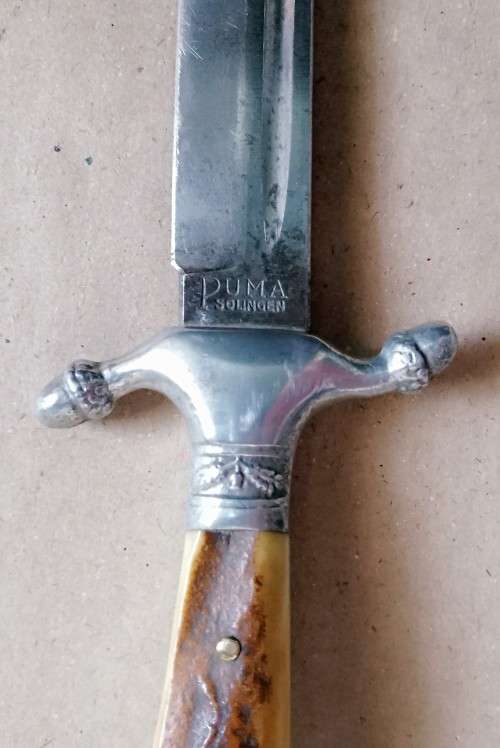 Vintage Puma hunting knife & scabbard