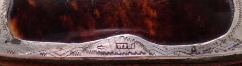 Antique Dutch sterling silver & turtleshell cigarette case...135 x 83 x 20 mm