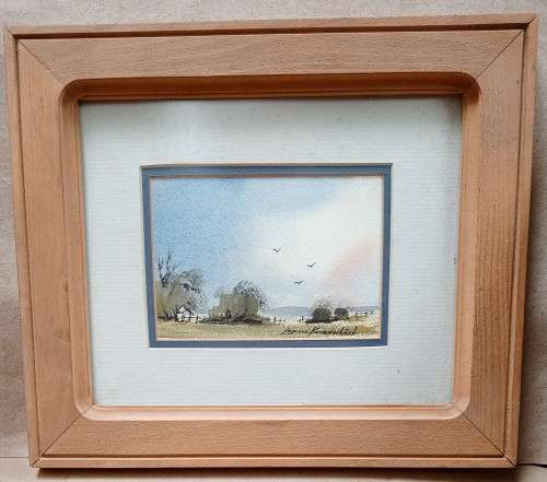 Lorna Panzenböck watercolour framed under glass...painting 133x90mm ....frame 282x241mm