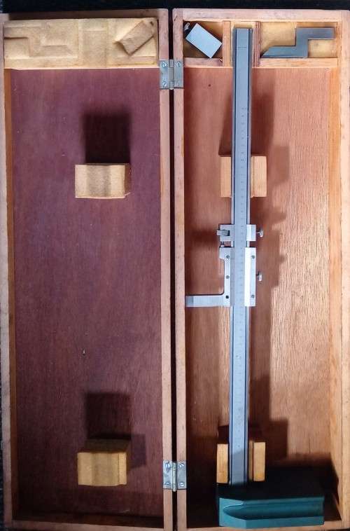 Height vernier to 500mm, 0.02mm, with detachable beak and clamp