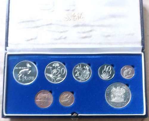 1984 Short proof, incl silver R1.,..as per photos
