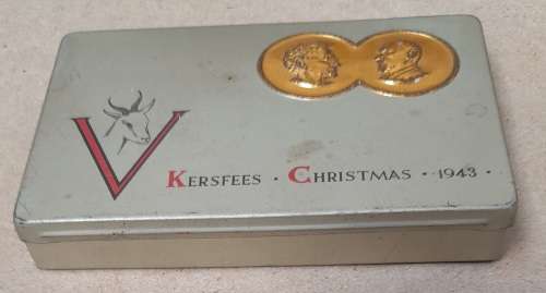 1943 Christmas tin of toffee, now empty