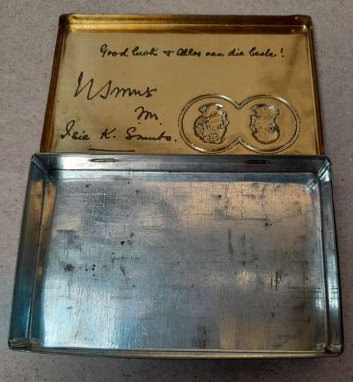 1943 Christmas tin of toffee, now empty