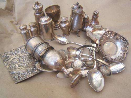 492 grams Hallmarked Silver...30 pieces...incl Reynolds Angels