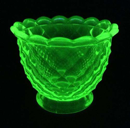 Uranium Glass Vase 85mm height.