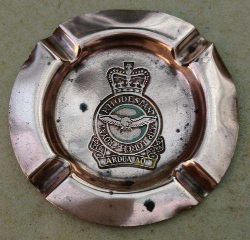 Royal Rhodesian Air Force copper ashtray