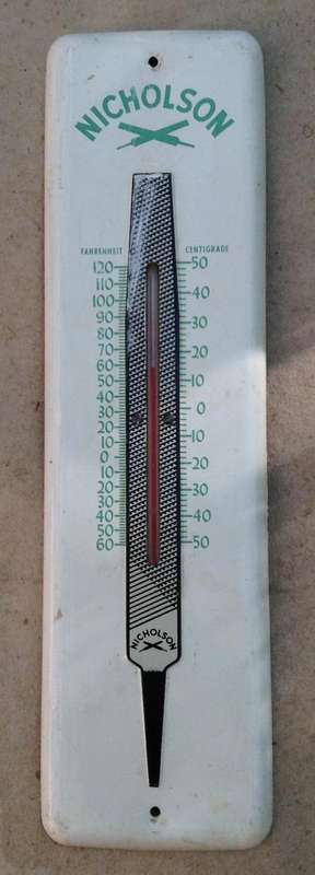 Nicholson Files 1956 Advertising Thermometer......295 mm