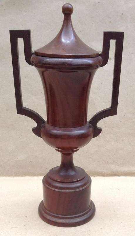 Wooden Trophy 21.5cms height, removable Lid,...
