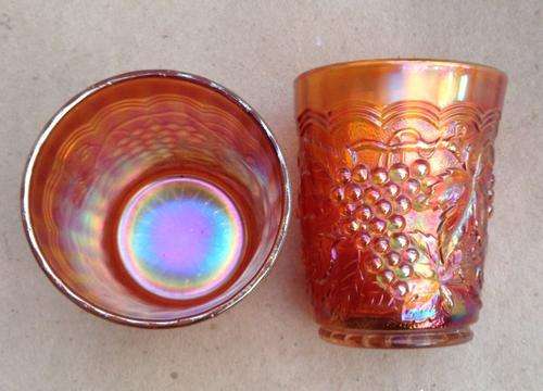 Carnival Glass Tumblers...one bid for both..... Potage R40.00