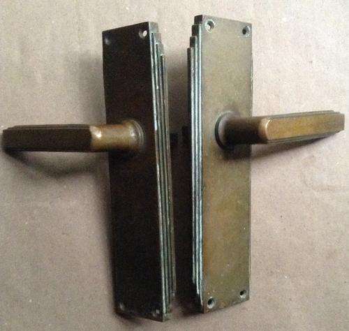Art Deco Door Handles....Yale /  Crowland..... Solid Brass....length 283 mm.....for the pair