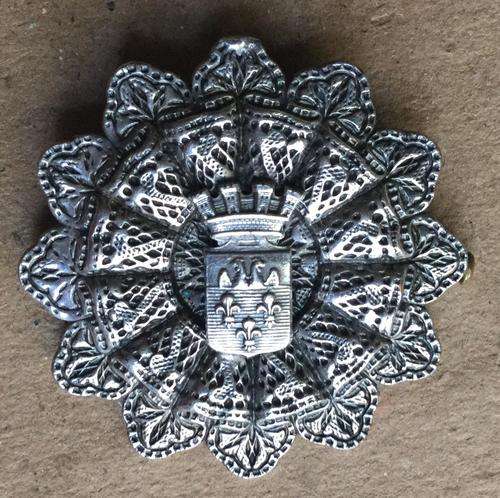 Antique French Silver Brooch.....44 mm diameter