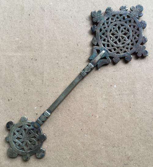 Coptic Cross, hand held......247mm length.......brass/bronze