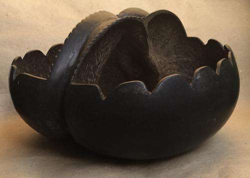 Coco de mer......cut out and carved as a fruit bowl
