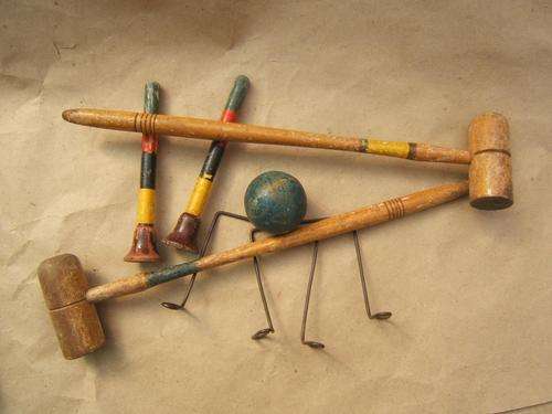 Croquet....Very Old Table Type......lovely for a rainy day