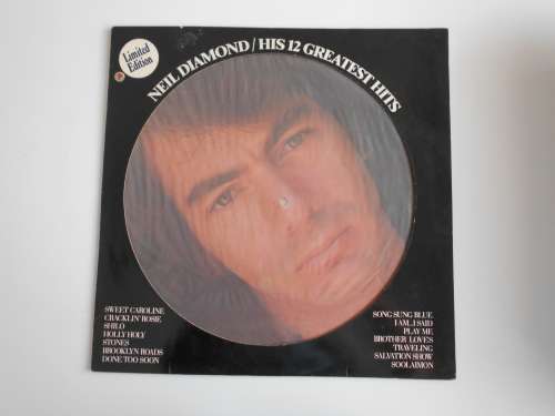 Neil Diamond - His 12 Greatest Hits Picture Vinyl LP Import Ltd Edition