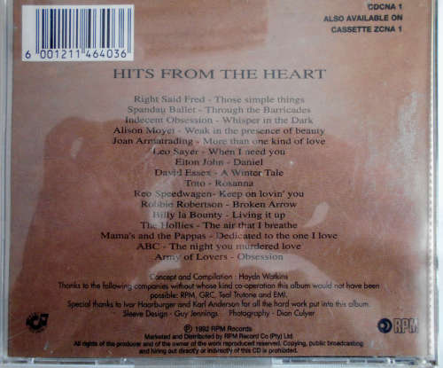 Hits From the Heart - Various CD