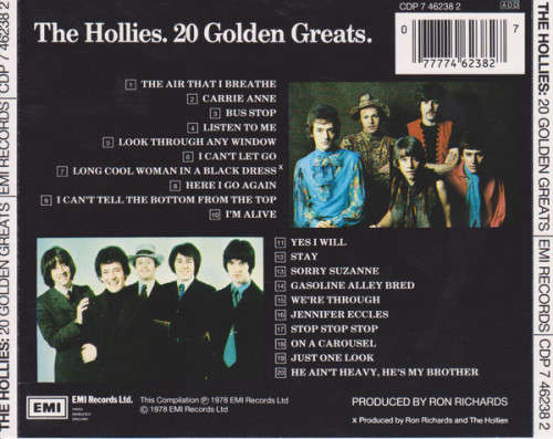 Hollies - 20 Golden Greats CD