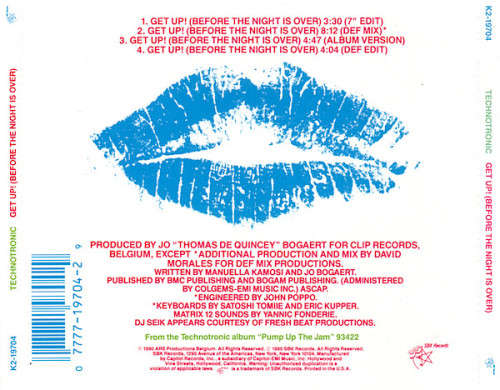 Technotronic  Get Up! (Before The Night Is Over) Maxi CD