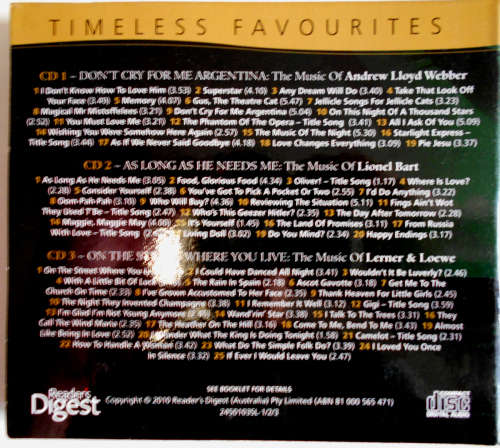 Timeless Favourites - That`s EntertainementTriple CD Sealed (Lloyd Webber, Lionel Bart, Lerner Loew)