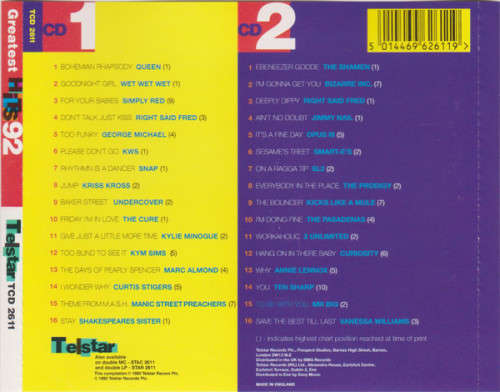 Greatest Hits 92 - Various Double CD