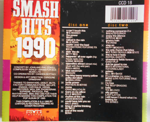 Various - Smash Hits 1990 Double CD
