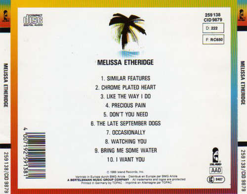 Melissa Etheridge - Melissa Etheridge CD