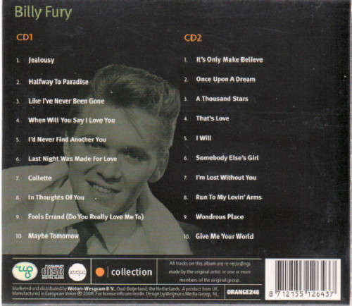 Billy Fury - Billy Fury Collection Double CD Sealed