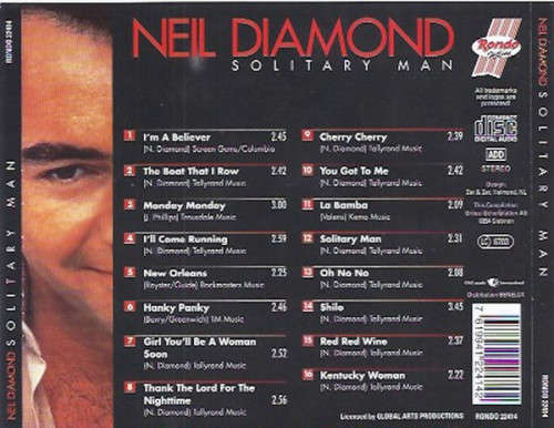 Neil Diamond - Solitary Man CD