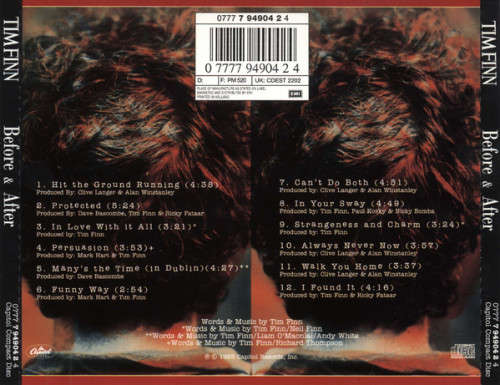 Tim Finn - Before and After CD