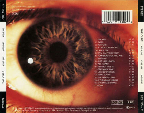 The Cure - Kiss Me Kiss Me Kiss Me CD Import