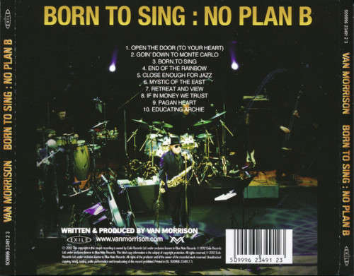 Van Morrison - Born To Sing : No Plan B CD