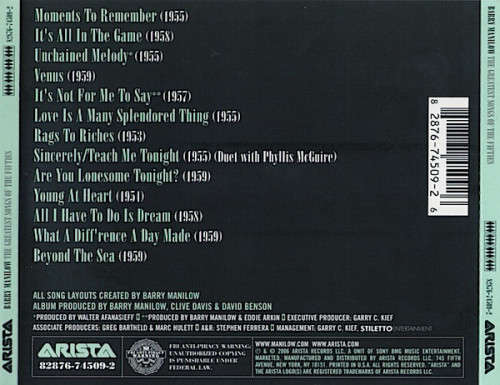 Barry Manilow - Greatest Songs of the Fifties CD