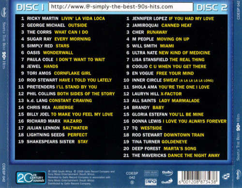 Various - Simply The Best 90`s Hits Double CD