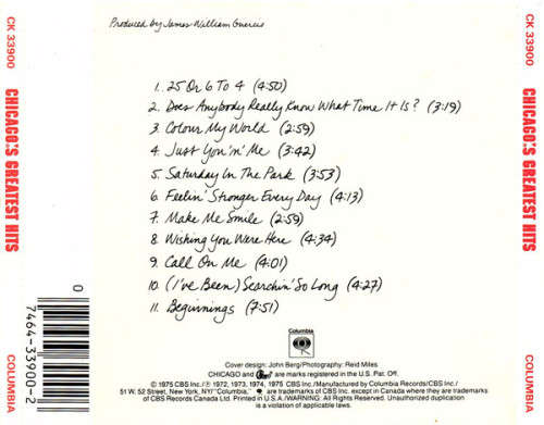Chicago - Greatest Hits CD Import