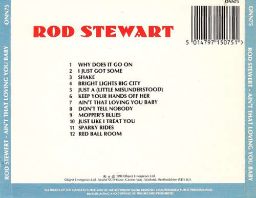 Rod Stewart - Ain`t That Loving You Baby CD