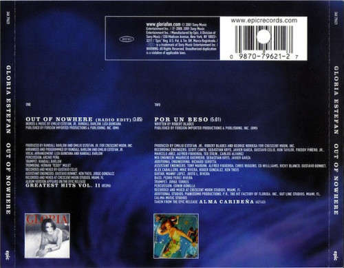 Gloria Estefan - Out of Nowhere CD Import