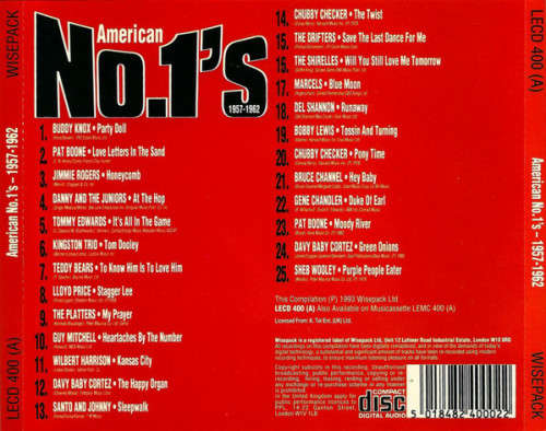 Various - American No. 1`s  1957-1962 CD Import