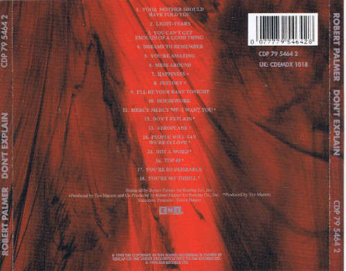 Robert Palmer - Don't Explain CD Import