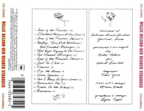 Willie Nelson - Red Headed Stranger CD Import