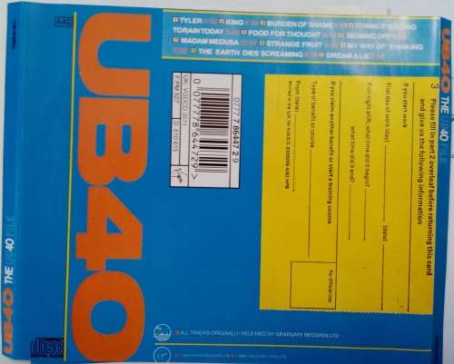 UB40 - The UB40 File CD Import