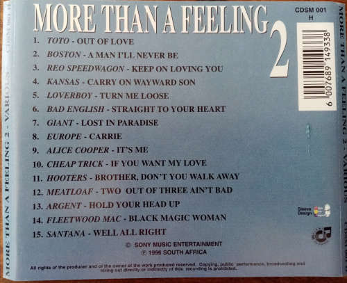 More Than a Feeling Volume 2 - Various CD