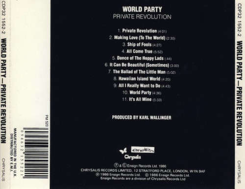 World Party - Private Revolution CD Import